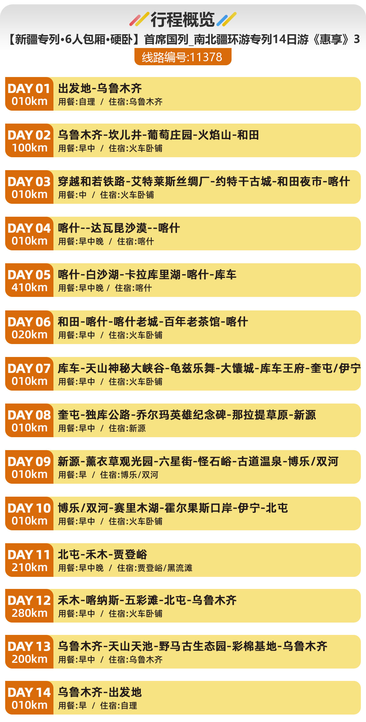 【新疆專列·6人包廂·硬臥】首席國列_南北疆深度環(huán)游專列14日游《惠享》3